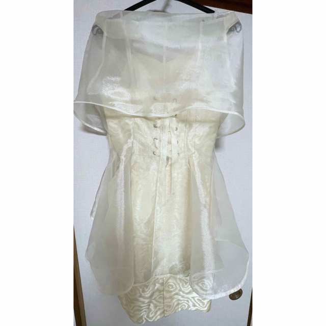セレモニー　ビスチェドレス　グローブ レディースのフォーマル/ドレス(ミディアムドレス)の商品写真