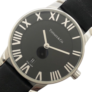 ティファニー(Tiffany & Co.)のティファニー TIFFANY＆CO アトラス 2ハンド ブラック ステンレススチール クオーツ レディース 腕時計(腕時計)