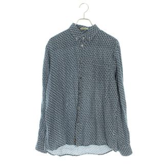 ボッテガヴェネタ(Bottega Veneta)のボッテガヴェネタ 376463 VZGL1 総柄ボタンダウン長袖シャツ メンズ 40(シャツ)