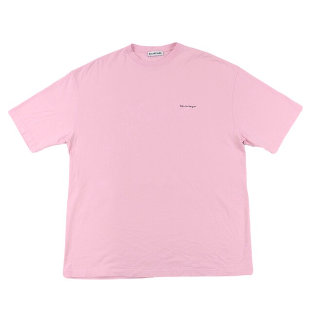 美品 バレンシアガ 19年 オーバーサイズ ロゴ 半袖Tシャツ メンズ