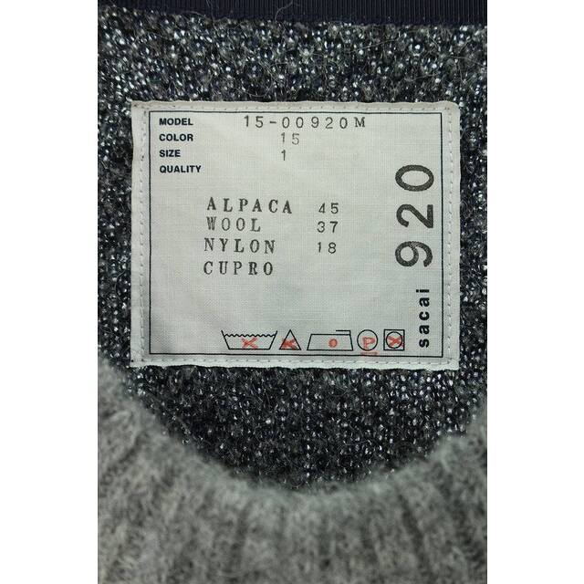 サカイ 15AW 15-00920M 総柄ポケットクルーネックニット メンズ 1