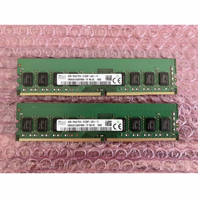 DDR4 2133 4GB×2 動作確認済 デスクトップ用メモリ スマホ/家電/カメラのPC/タブレット(PCパーツ)の商品写真