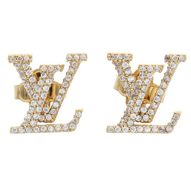 【超ポイントバック祭】 LOUIS VUITTON メンズ ブックルドレイユLVアイコニックストラスピアス M00609 ルイヴィトン - ピアス(片耳用)
