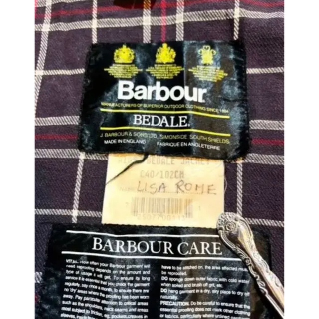 Barbour(バーブァー)の【希少】95年製Barbour oild jacket BEDALE ネイビー メンズのジャケット/アウター(ミリタリージャケット)の商品写真