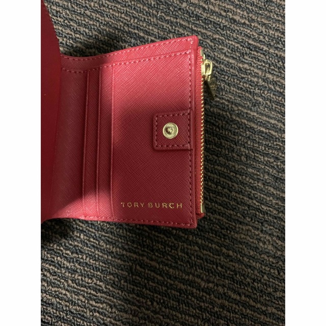 美品　Tory Burch トリーバーチ　財布　赤　二つ折り　ミニウォレット