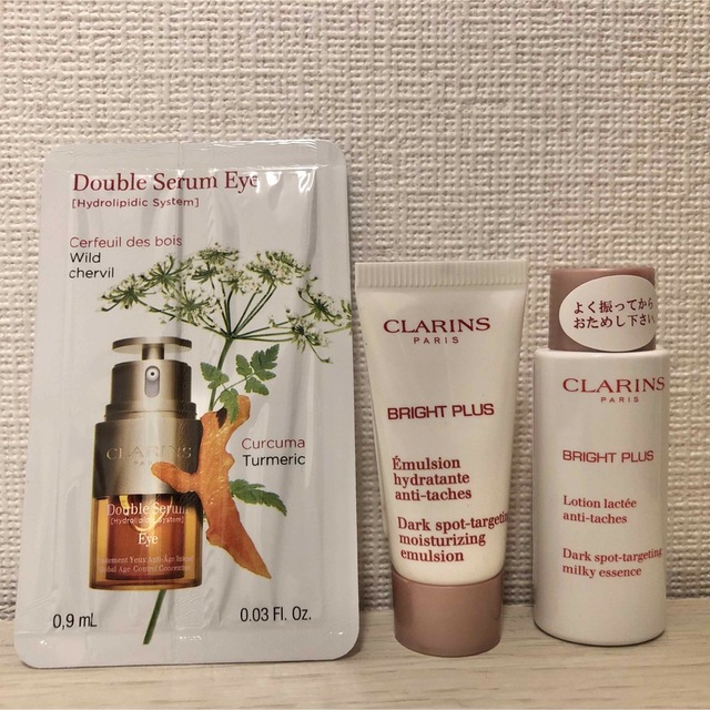 CLARINS(クラランス)のクラランス　化粧水　乳液　目もと用美容液　サンプル コスメ/美容のキット/セット(サンプル/トライアルキット)の商品写真