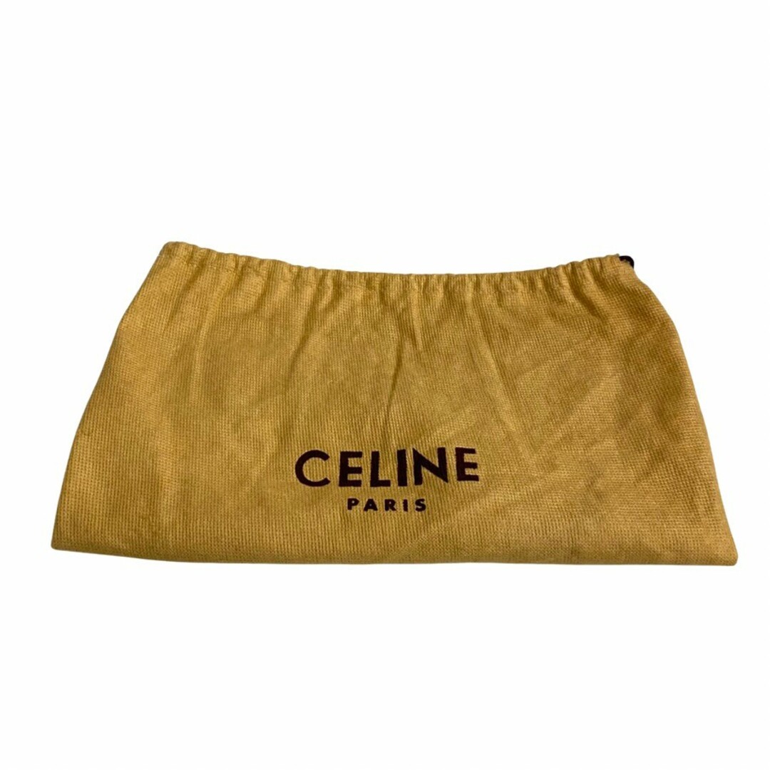 celine - 極 美品 保存袋付 CELINE セリーヌ ロゴ リング金具 レザー ...