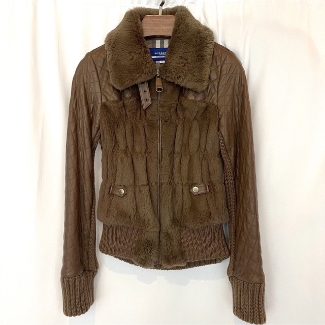 BURBERRY BLUE LABEL(バーバリーブルーレーベル)のBurberry fur jacket バーバリー ファー ダウン ジャケット レディースのジャケット/アウター(ダウンジャケット)の商品写真