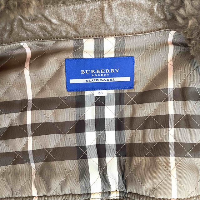 BURBERRY BLUE LABEL(バーバリーブルーレーベル)のBurberry fur jacket バーバリー ファー ダウン ジャケット レディースのジャケット/アウター(ダウンジャケット)の商品写真