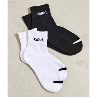 エックスガール(X-girl)の新品 X-girl エックスガール ロゴ靴下　2pacセット 2P SOCKS(その他)