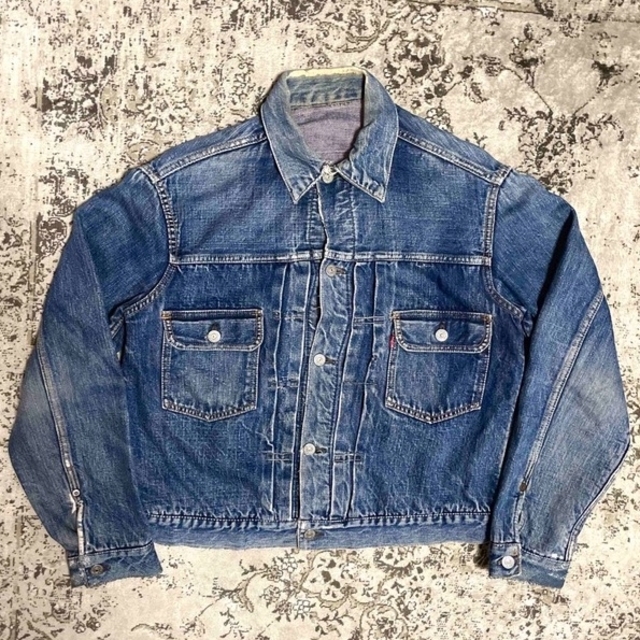 【極上】Levi's 50's "517xx 革パッチ" ハギ 44 濃紺