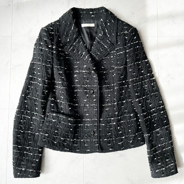 極美品✨ 定価9.7万 エポカ ジャカードジャケット ツイード 40 極美品✨ 定価9.7万 エポカ ジャカードジャケット ツイード 40