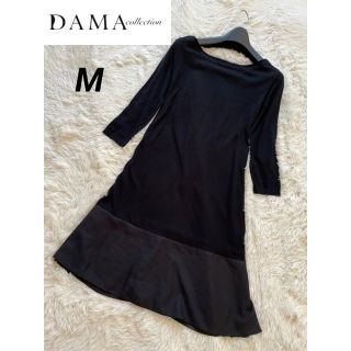 ディノス(dinos)の【DAMAcollection】Aライン切り替えニットフレアワンピース M(ひざ丈ワンピース)