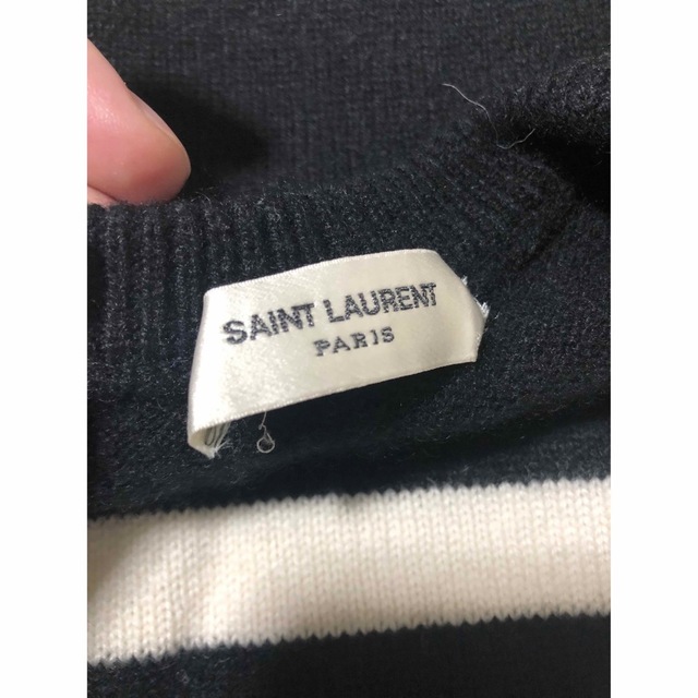 Saint Laurent(サンローラン)のsaint laurent paris サンローラン　ボーダーニット メンズのトップス(ニット/セーター)の商品写真