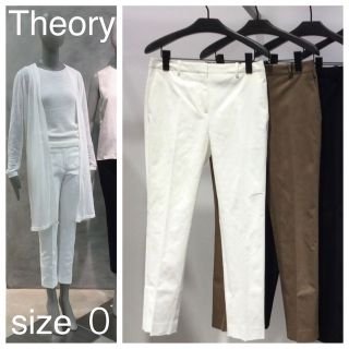 セオリー(theory)のセオリー Theory クロップド パンツ ストレッチキャンバス ホワイト  0(クロップドパンツ)