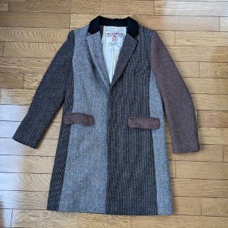 412【美品】Harris Tweed ハリスツイード レディース コート