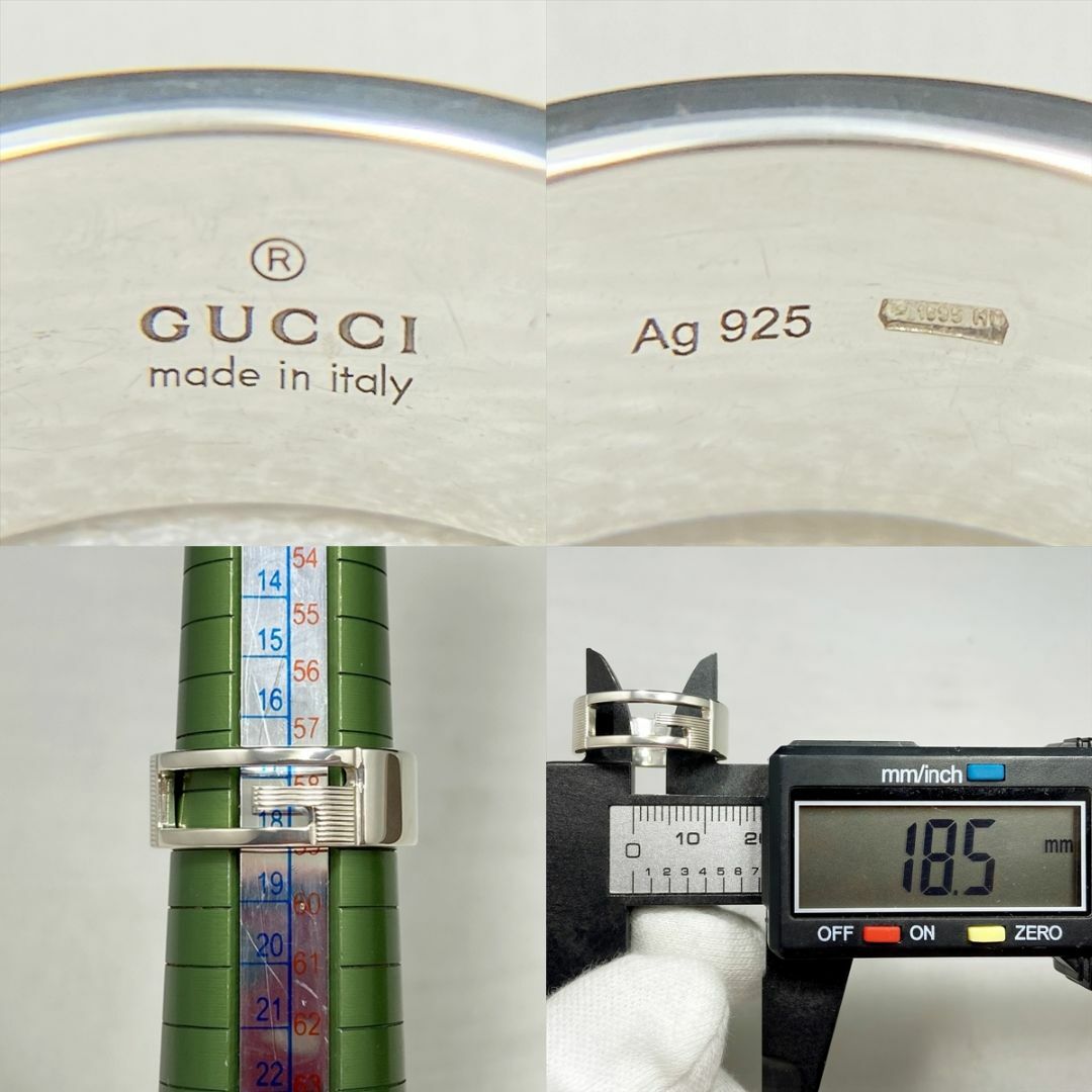 Gucci(グッチ)の新品仕上 グッチ ブランデッド G リング ナロー 指輪 シルバー 18号 メンズのアクセサリー(リング(指輪))の商品写真