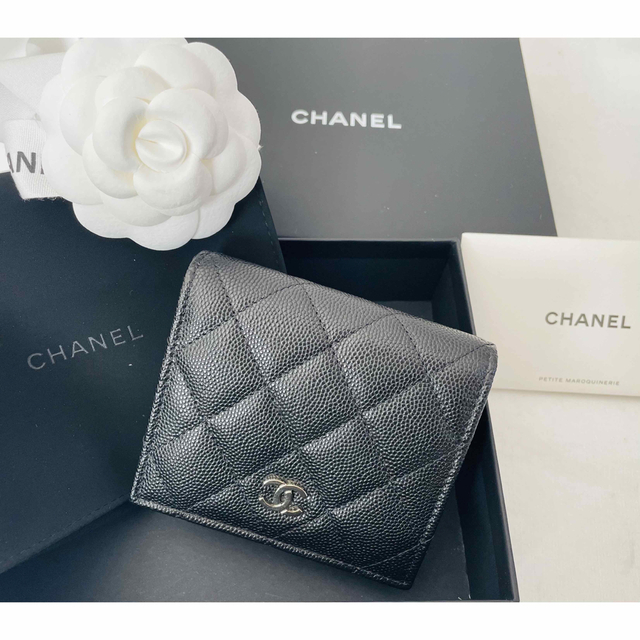 新品未使用♪レア♪ CHANEL シャネル 二つ折り財布 スモールウォレット ...