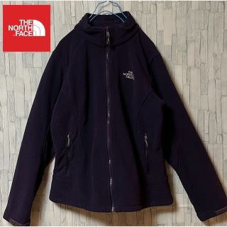 ザノースフェイス(THE NORTH FACE)のノースフェイス 厚手フリース 花柄 ネイビー 刺繍ロゴ ジップアップ 希少柄(ブルゾン)