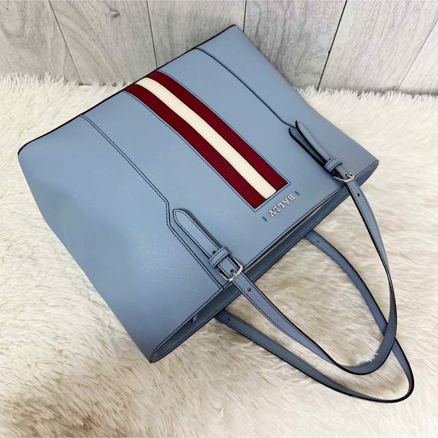 美品♡A4可♡BALLY バリー ストライプ ショルダー トートバッグ