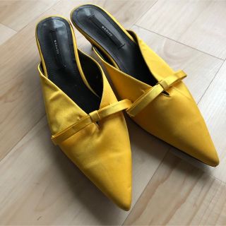 ザラ(ZARA)のMADESU 新品未使用　ナイフミュール　イエロー　黄色　サンダル(ミュール)