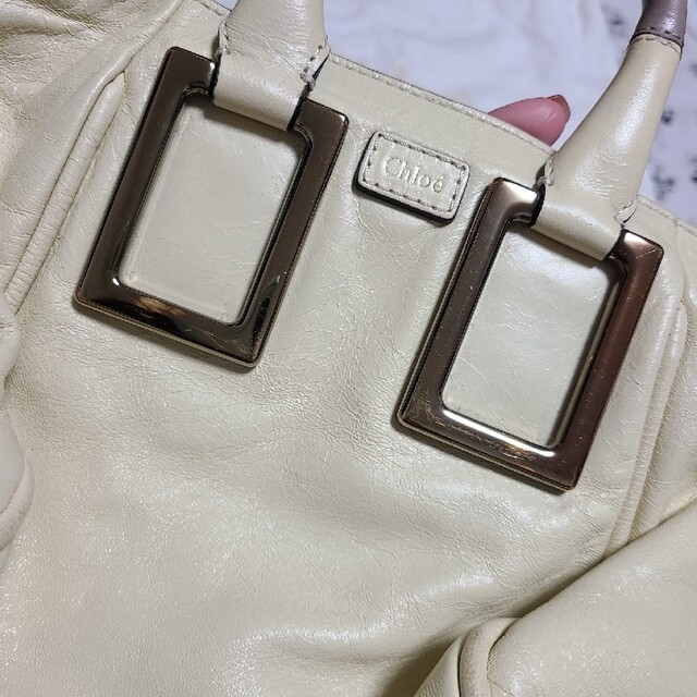 美品　Chloe　クロエ　エテル　白　ホワイト　クリーム　ショルダーバッグ