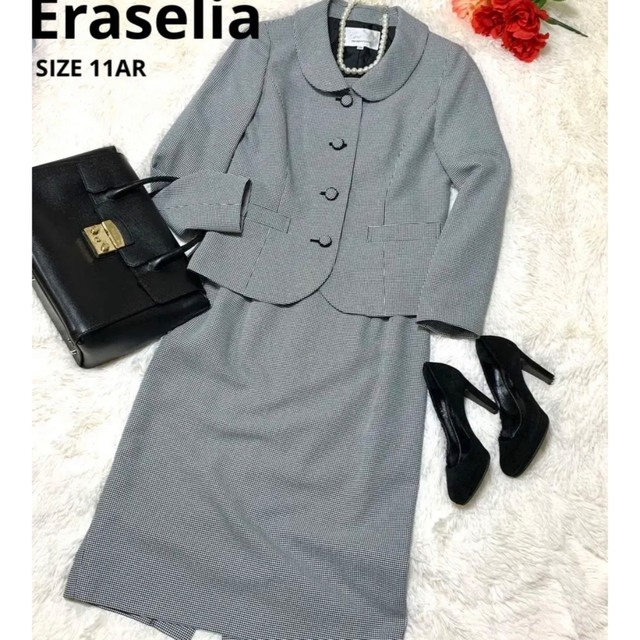 【美品】Eraselia 千鳥柄 フォーマルスーツ セットアップ 卒業式 入学式