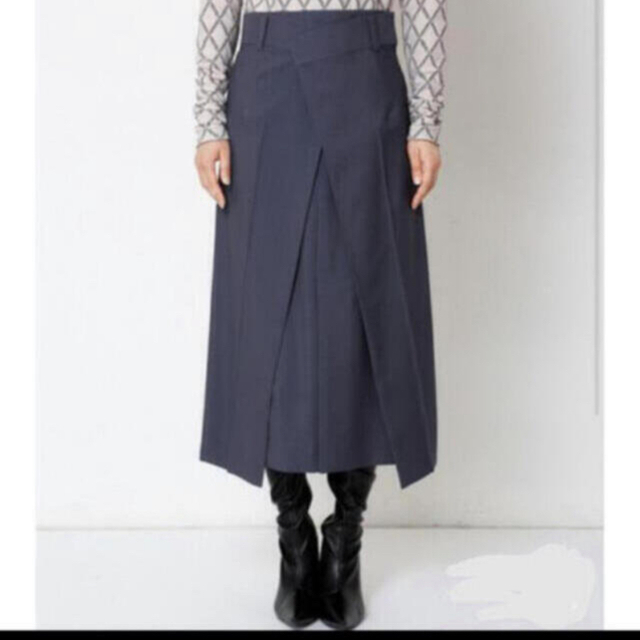 美品★ IRENE  Fold Away Skirt  ネイビー 36