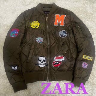 ZARA メンズ　Lサイズ　MA1 カーキ