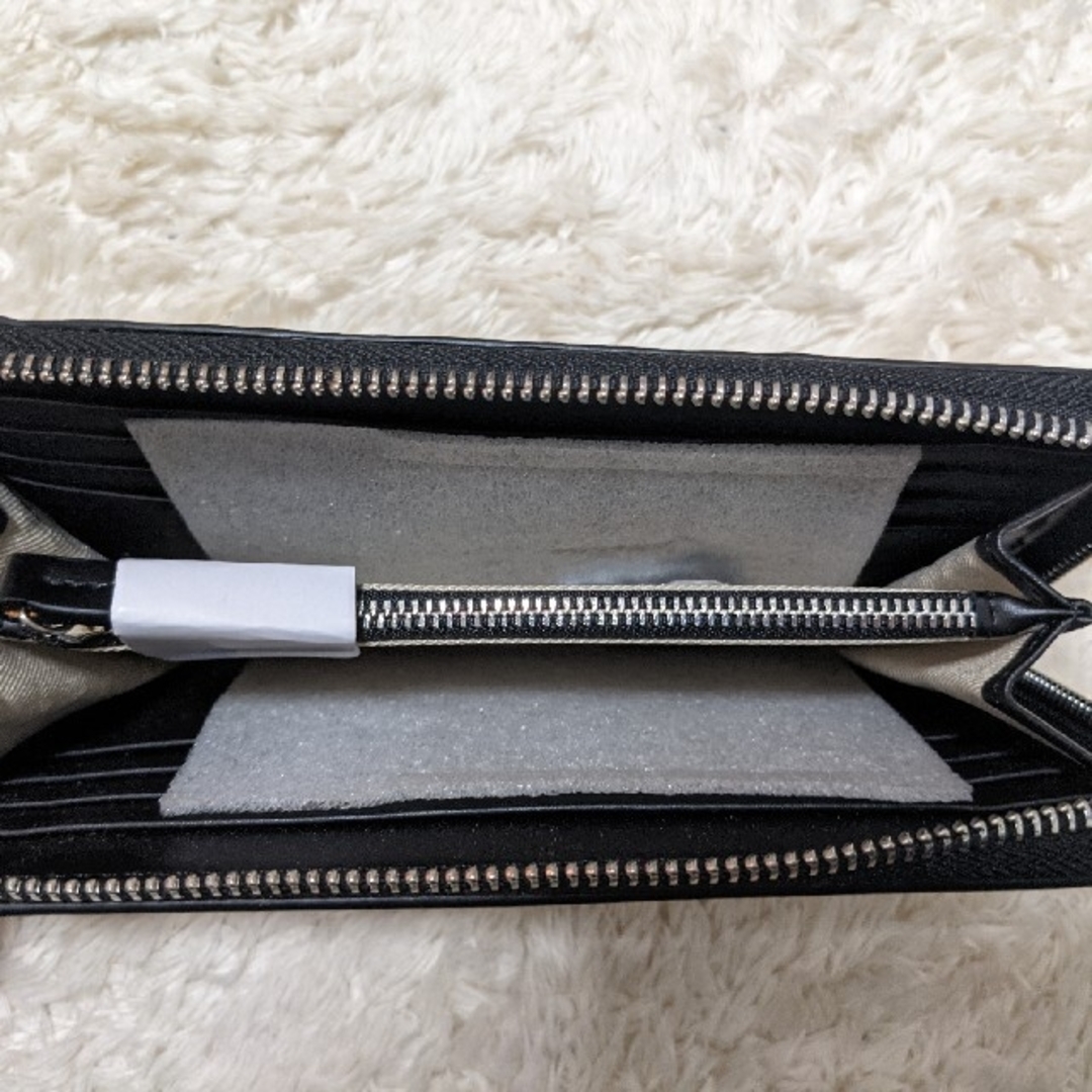 L字ファスナーウォレット ブラック メンズのファッション小物(長財布)の商品写真