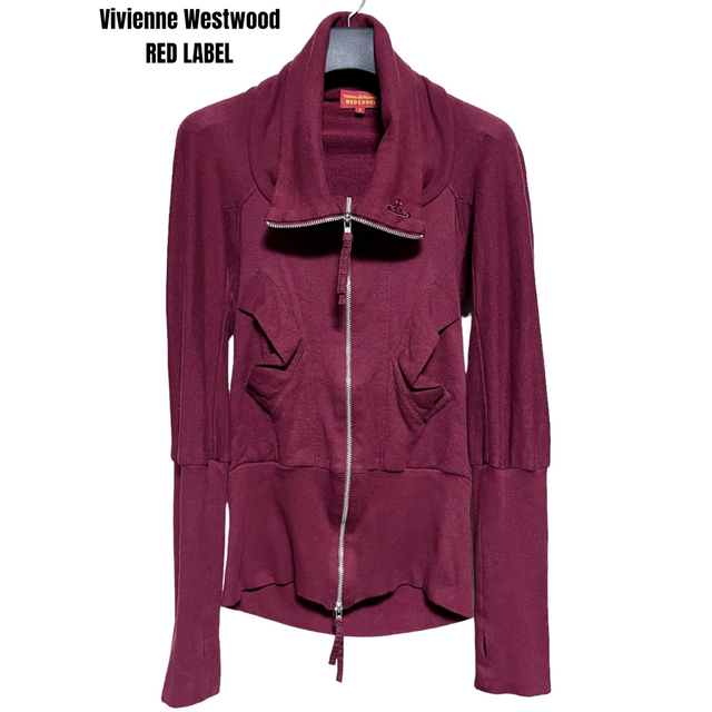 Vivienne Westwood(ヴィヴィアンウエストウッド)の匿名発送　Vivienne Westwood 大襟ジップアップデザインスウェット レディースのトップス(トレーナー/スウェット)の商品写真