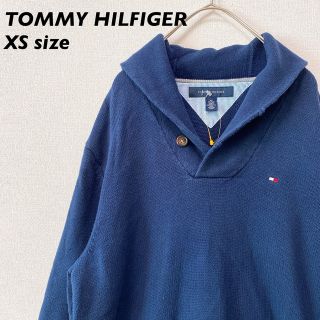 トミーヒルフィガー(TOMMY HILFIGER)のトミーヒルフィガー　ニット　セーター　ショールカラー　フラッグロゴ　男女兼用(ニット/セーター)