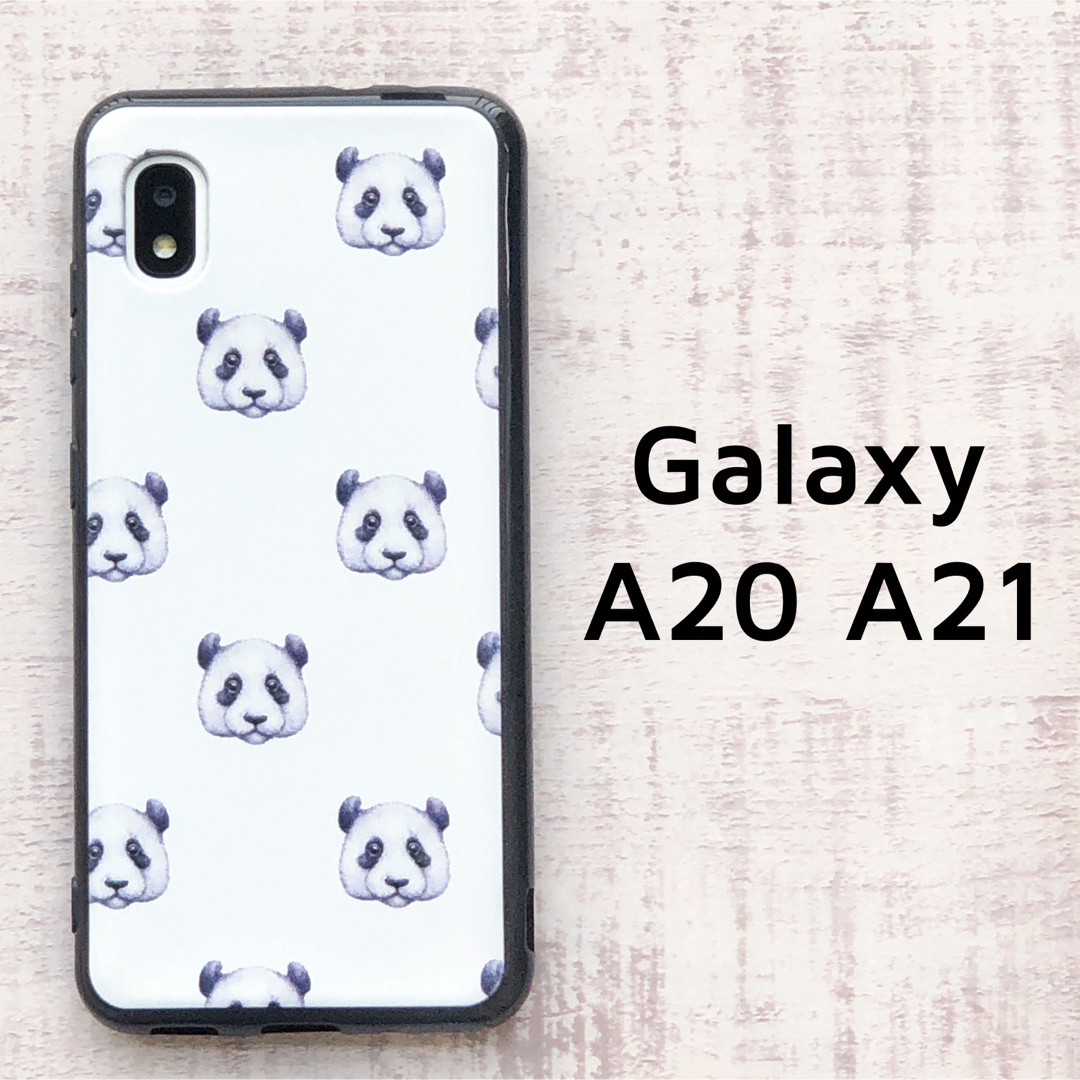 Galaxy A20 A21 パンダ ソフトケース カバー