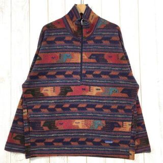 パタゴニア(patagonia)のMENs L  パタゴニア 1996 プリンテッド シャーリング シンチラ セーター PRINTED SHEARLING SYNCHILLA SWEATER アナトリア アメリカ製 生産終了モデル 入手困難 PATAGONIA 25232 ANATORIA:COPPER/CONDOR ブラウン系(その他)