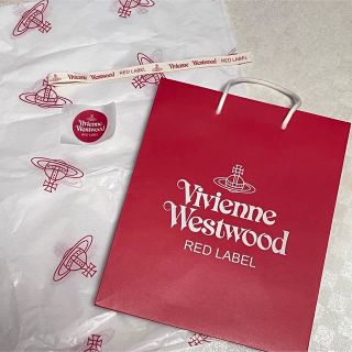 ヴィヴィアンウエストウッド(Vivienne Westwood)の赤 ショッパー リボンセット(ショップ袋)