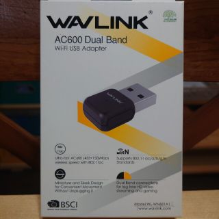 WAVLINK WIFI 無線LAN子機 AC600 USBアダプター(PC周辺機器)