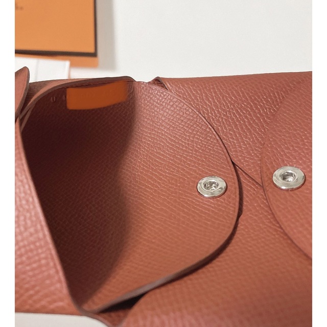 HERMES◆カルヴィデュオ カードケース 折り財布◆ブリック◆新品◆箱付き