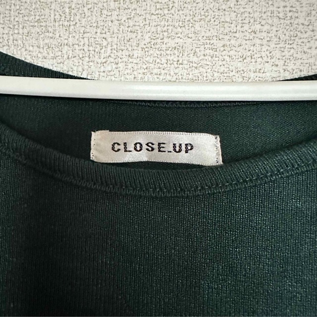 CLOSE-UP(クローズアップ)のクローズアップ　フリルワンピース　ブラックリボン レディースのワンピース(ミニワンピース)の商品写真
