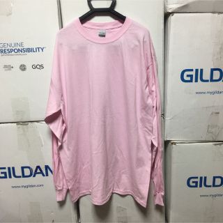 ギルタン(GILDAN)のGILDANギルダン☆ロンT長袖無地Tシャツ☆ポケット無し☆ライトピンク☆S(Tシャツ/カットソー(七分/長袖))