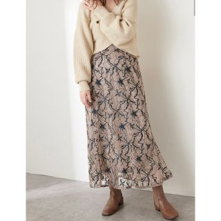 ナチュラルクチュール(natural couture)のナチュラルクチュール　長さ変えられる　パイピング　レース　スカート(ロングスカート)