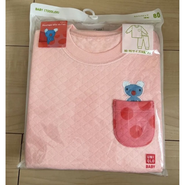 UNIQLO(ユニクロ)のユニクロ キルトパジャマ ペネロペ 80cm キッズ/ベビー/マタニティのベビー服(~85cm)(パジャマ)の商品写真