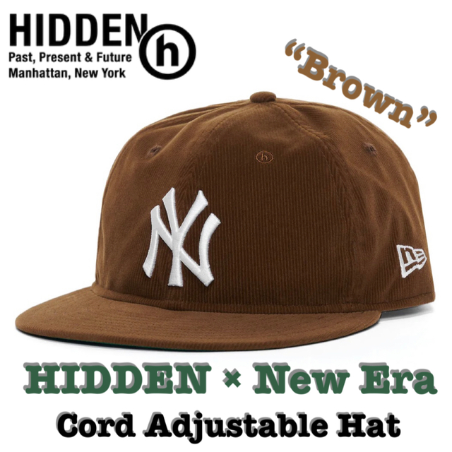 希少‼️HIDDEN × New Era Cord Hat 茶 新品 送料込