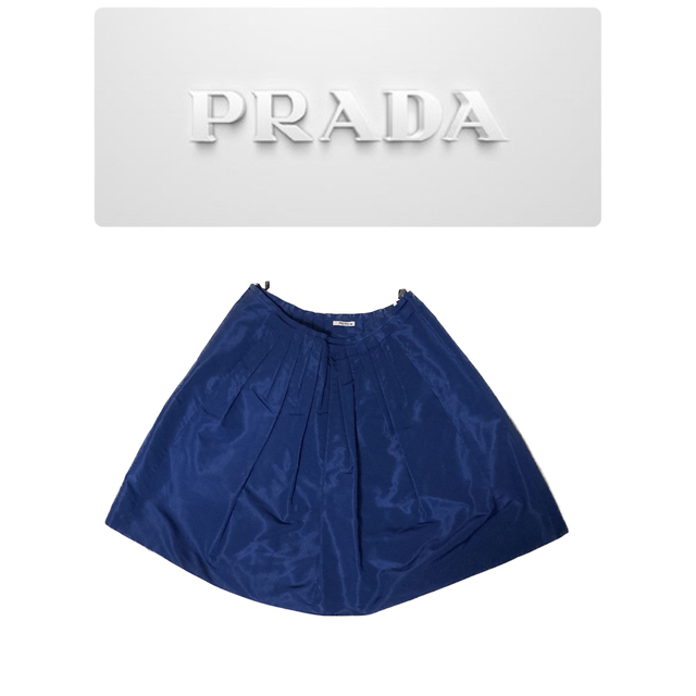 【PRADA】正規品　フレアスカート38 ネイビー 3