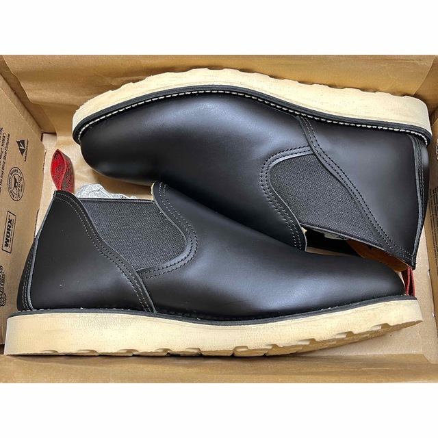激安正規 REDWING 黒 ブーツ サイドゴア 8142 ロメオ 【未使用14年7.5E