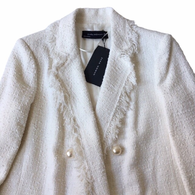 新品未使用⬜︎ZARA⬜︎ザラ⬜︎ツイードテーラードジャケット⬜︎パールボタン⬜ 3