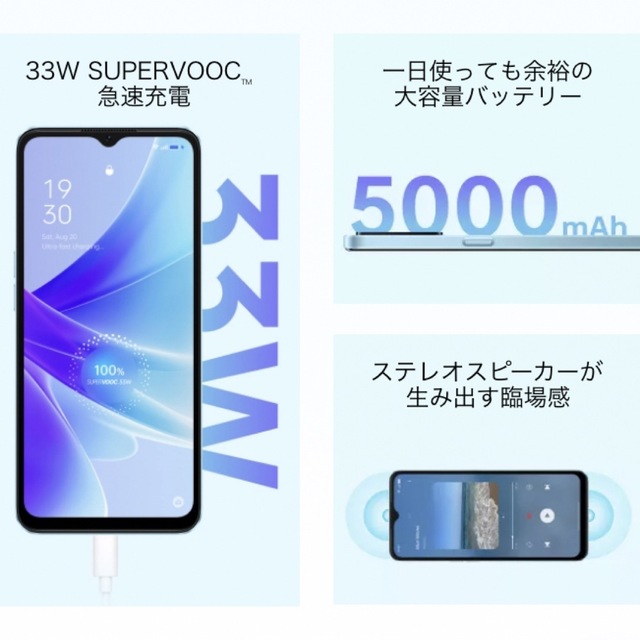 OPPO(オッポ)の【新品未使用★未開封】 OPPO Ａ77 ブラック SIMフリースマホ 白ロム スマホ/家電/カメラのスマートフォン/携帯電話(スマートフォン本体)の商品写真