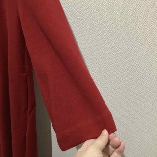 ティッカ　赤ロングコート　レッド　サイズ36 TICCA ポケット付
