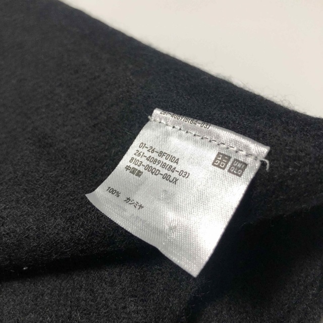 即納送料無料! ユニクロ カシミヤ100% カシミヤビッグストール cashmere マフラー黒 tdh-latinoamerica.de
