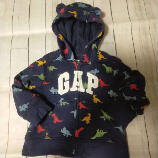 ベビーギャップ(babyGAP)のbabyGAP 恐竜　パーカー　耳付きフード　サイズ90(ジャケット/上着)