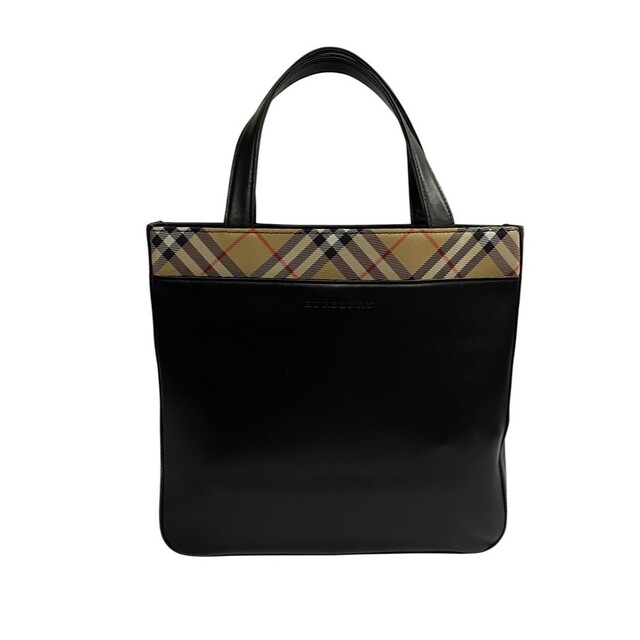 極 美品 レア品 BURBERRY バーバリー ノバチェック ロゴ カーフレザー